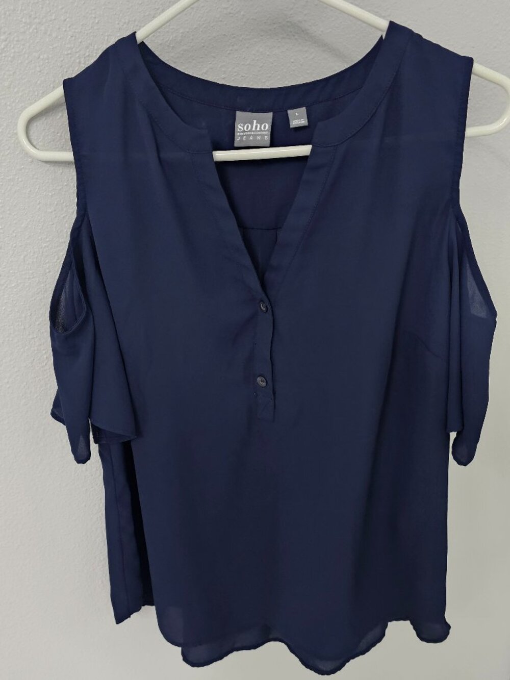 NY&C Open-Shoulder Blouse - Size L